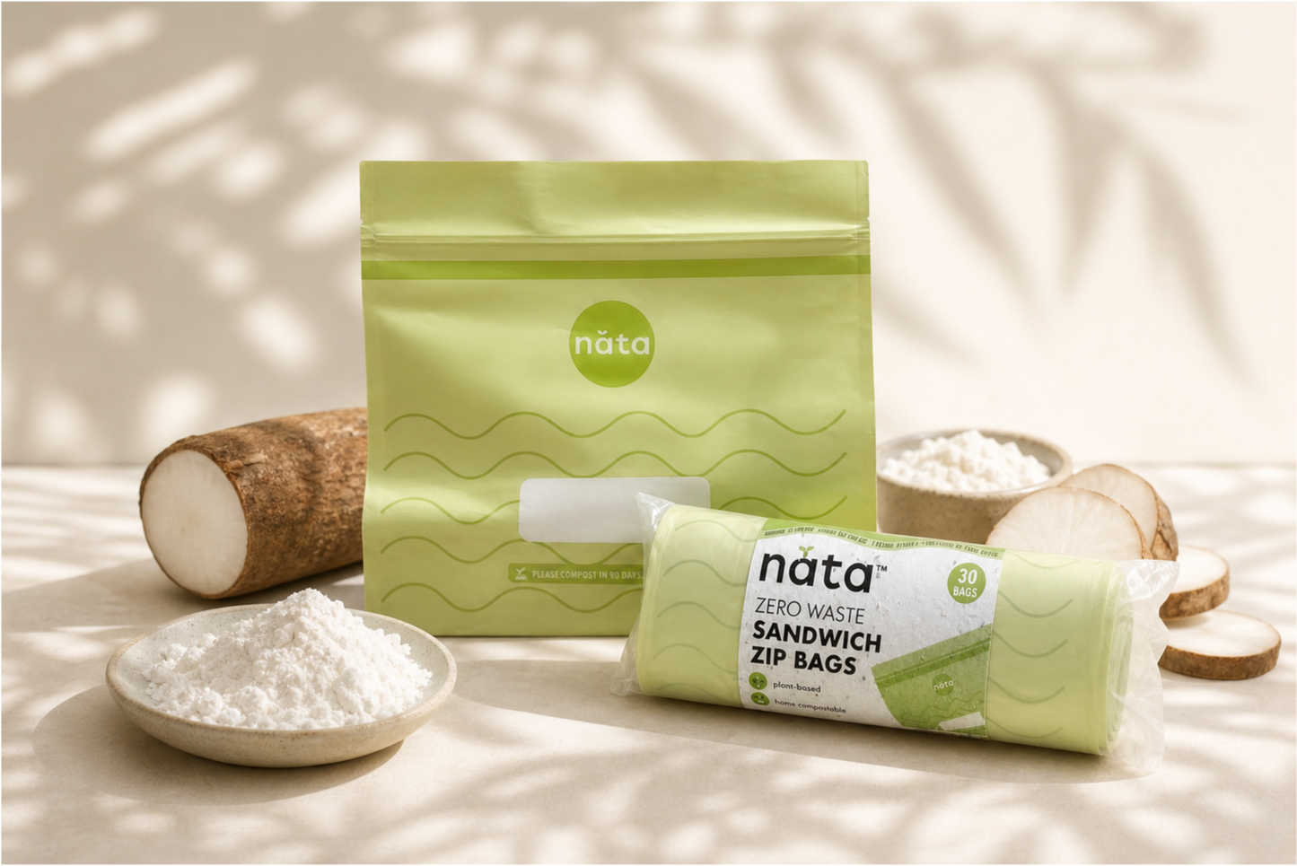 Nata Zero Waste Sandwich Zip Bags